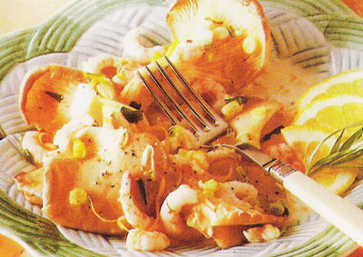 Garnalen met champignons